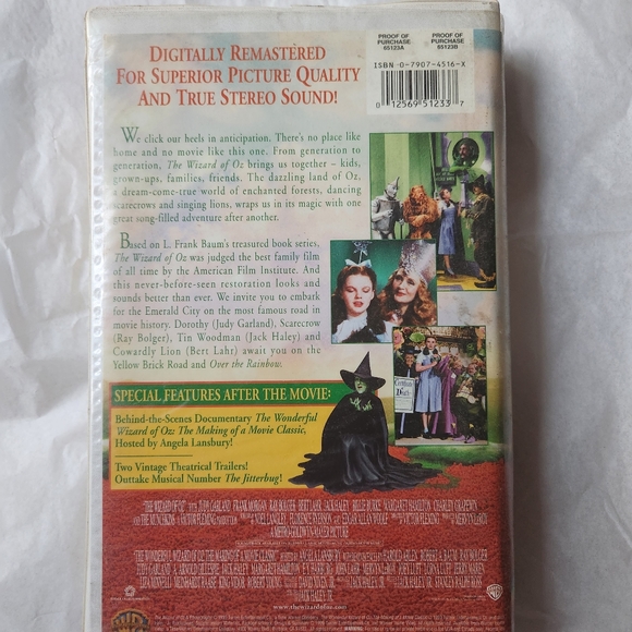 The Wizard of Oz MGM VHS tape - Picture 4 of 9